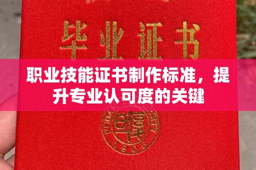 巴彦职业技能证书制作标准，提升专业认可度的关键