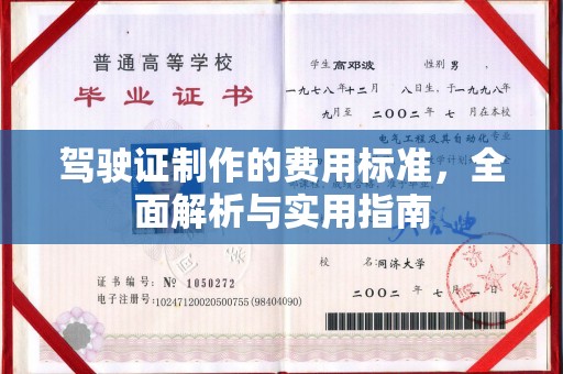 巴彦驾驶证制作的费用标准，全面解析与实用指南