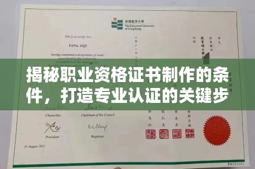 巴彦揭秘职业资格证书制作的条件，打造专业认证的关键步骤