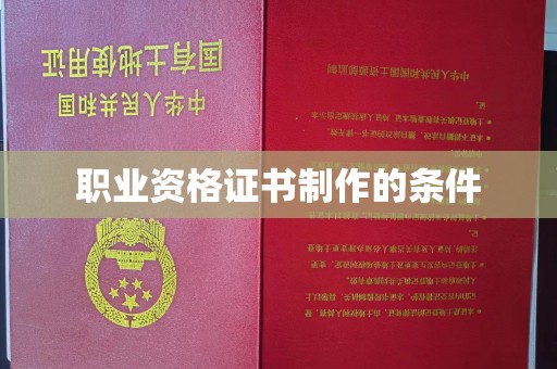 巴彦职业资格证书制作的条件