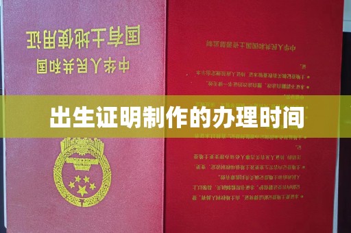 巴彦出生证明制作的办理时间